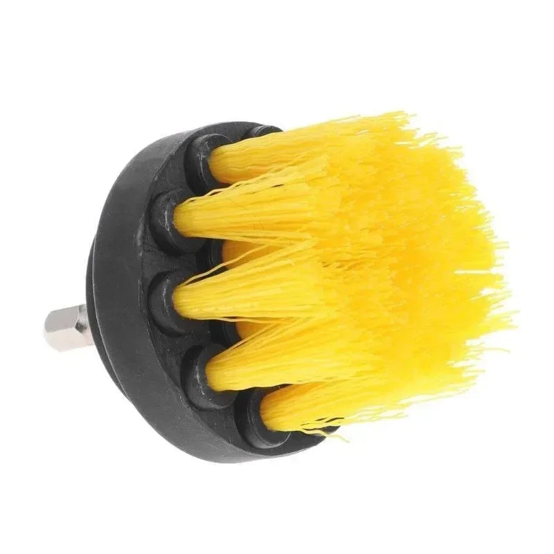1 Set/3 PCS Electric Drill Brush Kit Plastic Round Cleaning Brush Attachment Carpet Glass Car Tires Nylon Brushes Scrubber Drill