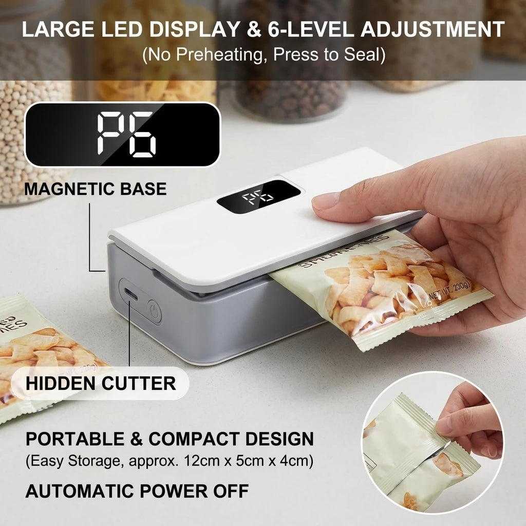 Mini Bag Sealer  Machine for Tea Bags Food Storage Cookies Bags